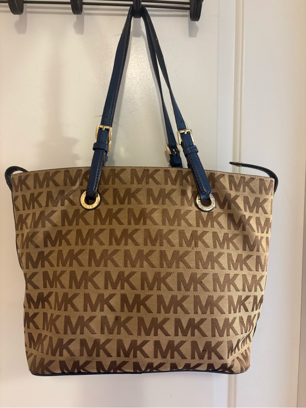 Michael Kors Blue Leather Bag style J-1405